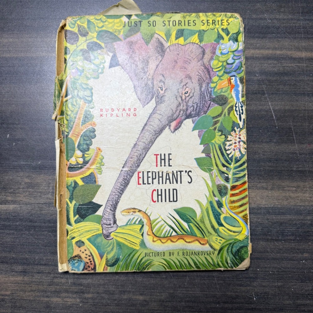 The Elephants Child Rudyard Kipling Just So Stories Vintage Childrens Book